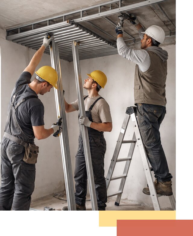 Монтаж реечного потолка под ключ в лесном