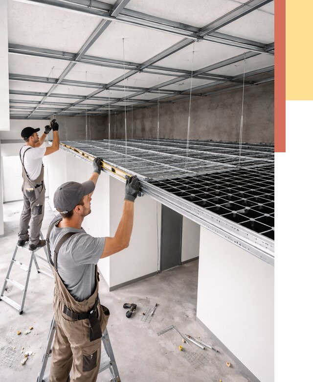 Монтаж потолка грильято в лесном от 468 руб./м² — быстрая сборка под ключ | ОТДЕЛОЧНИК-Лсн