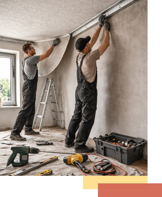 Монтаж фактурного натяжного потолка в лесном качественно и быстро