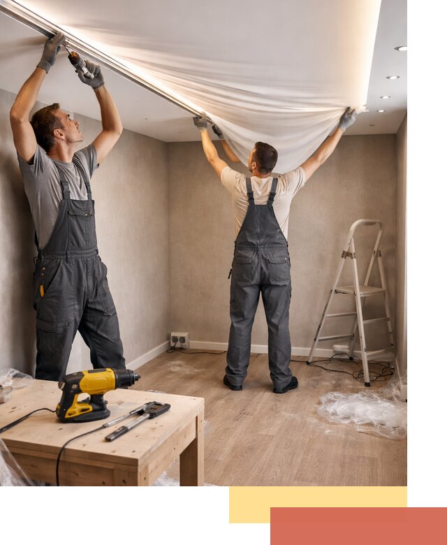 Монтаж натяжного потолка с подсветкой в лесном цена и сроки