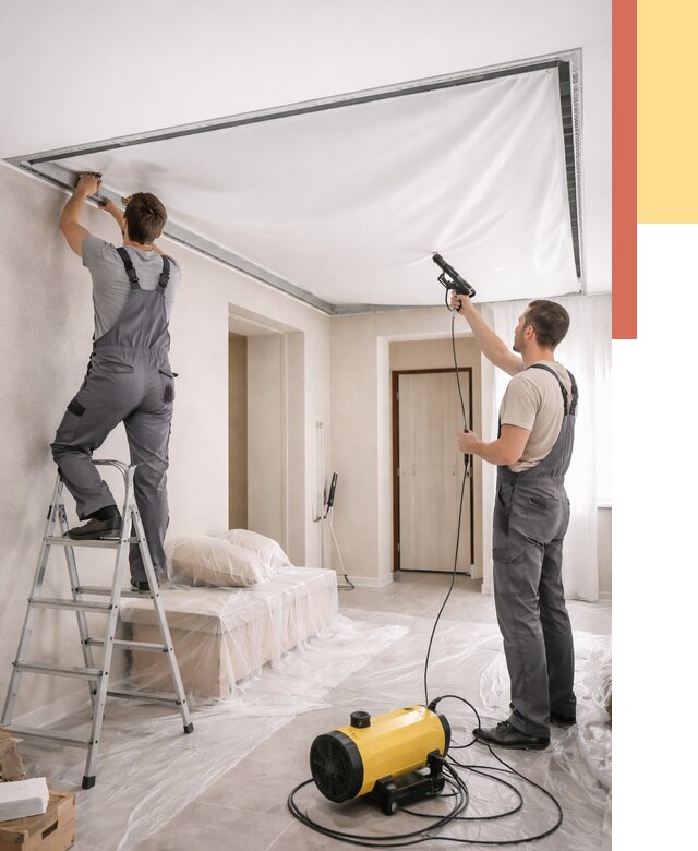 Монтаж натяжного потолка в прихожей в лесном от 2755 руб. под ключ | ОТДЕЛОЧНИК-Лсн