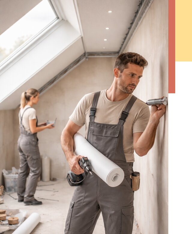 Монтаж натяжного потолка на мансарде в лесном от 3638 руб. | ОТДЕЛОЧНИК-Лсн