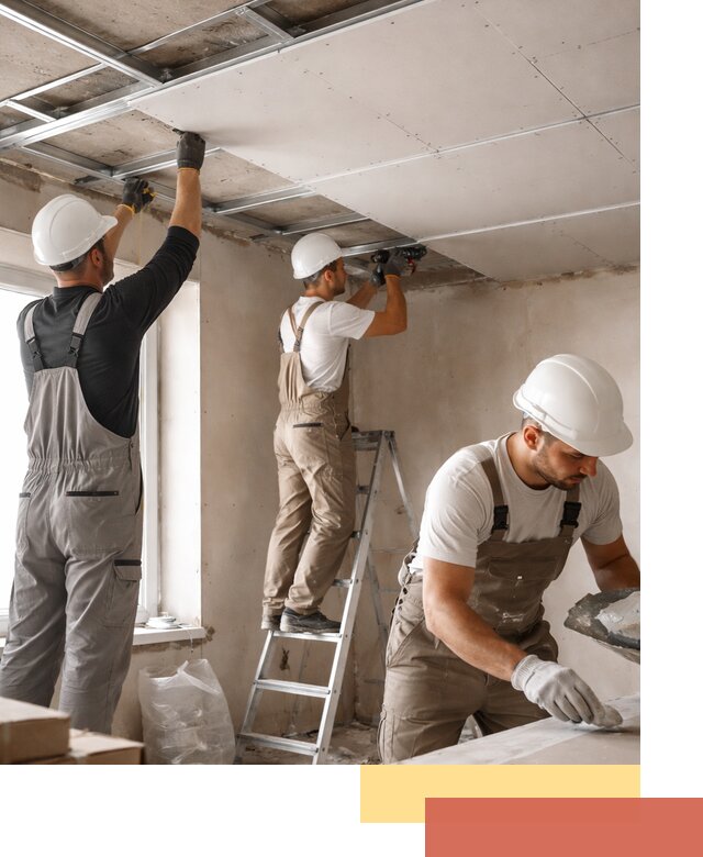 Одноуровневый потолок из гипсокартона в лесном — монтаж и отделка