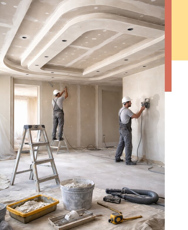 Многоуровневый потолок из гипсокартона в лесном от 780 руб. под ключ | ОТДЕЛОЧНИК-Лсн