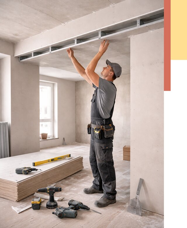 Потолок из гипсокартона с нишей в лесном от 1299 руб. под ключ | ОТДЕЛОЧНИК-Лсн