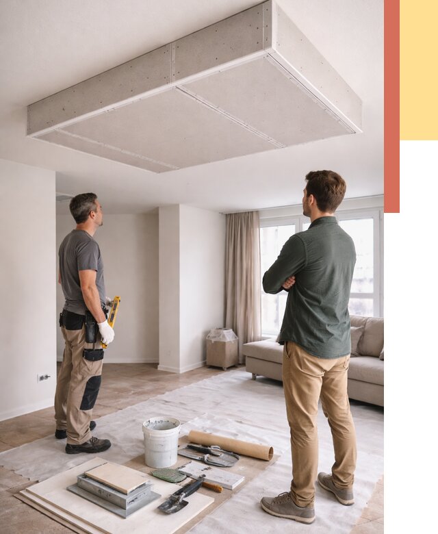 Короб на потолке из гипсокартона в лесном от 2287 руб. — монтаж и услуги под ключ | ОТДЕЛОЧНИК-Лсн