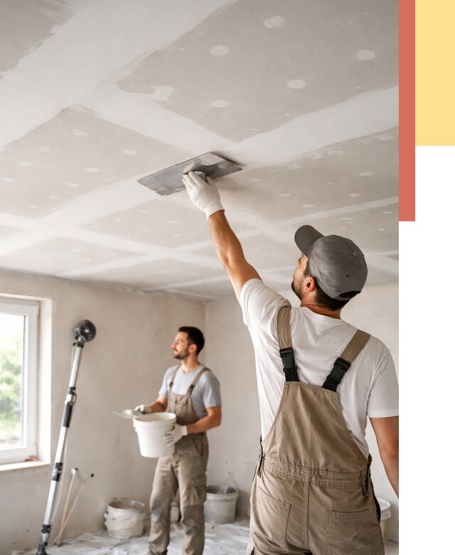 Шпаклевка потолка из гипсокартона в лесном от 3326 руб./м2 — услуги под ключ | ОТДЕЛОЧНИК-Лсн