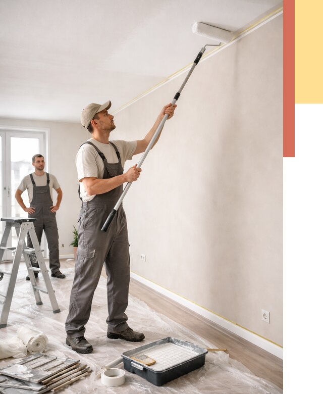 Покраска потолка из гипсокартона в лесном от 4678 руб./м2 — услуги под ключ | ОТДЕЛОЧНИК-Лсн