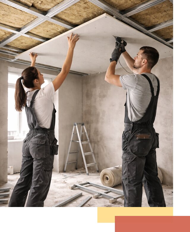 Звукоизоляция потолка из ГКЛ в лесном профессионально и надежно