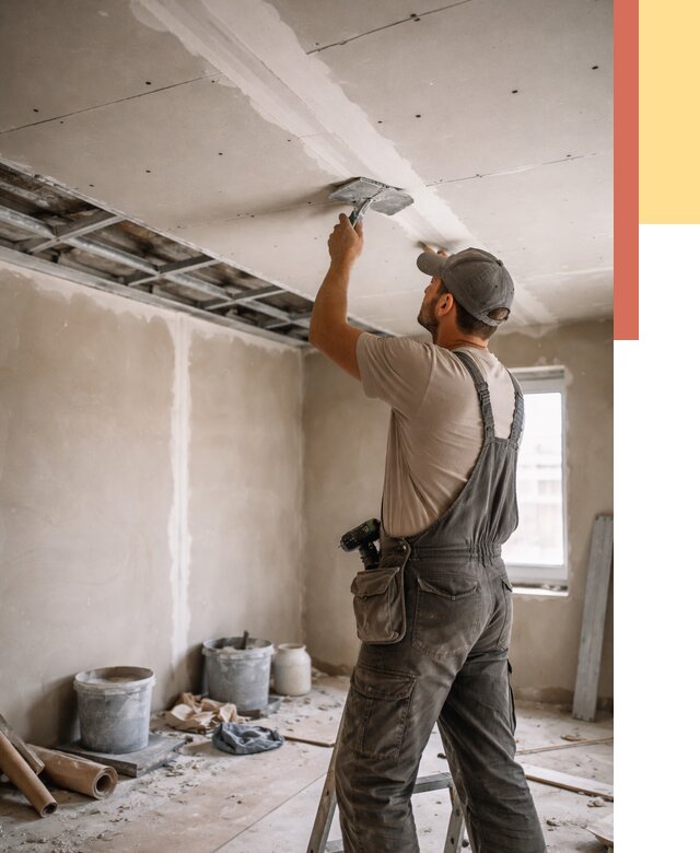 Ремонт потолка из гипсокартона в лесном от 676 руб./м² — быстро и недорого | ОТДЕЛОЧНИК-Лсн