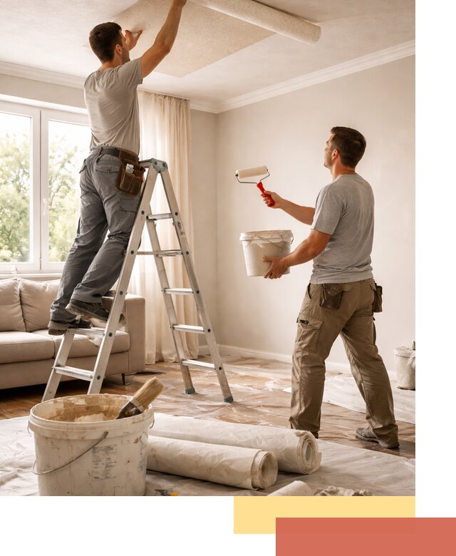 Поклейка обоев на потолок в лесном — качественно и быстро