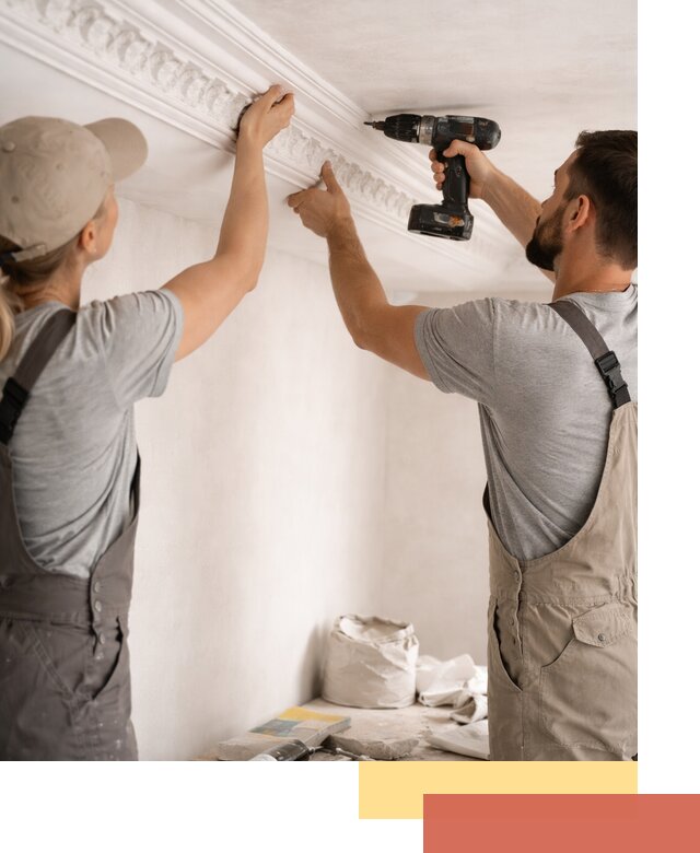 Профессиональный монтаж лепнины на потолок в лесном