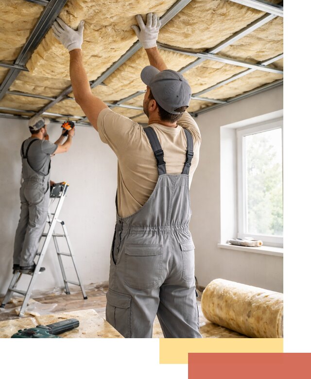 Утепление потолка под ключ в лесном качественно и быстро