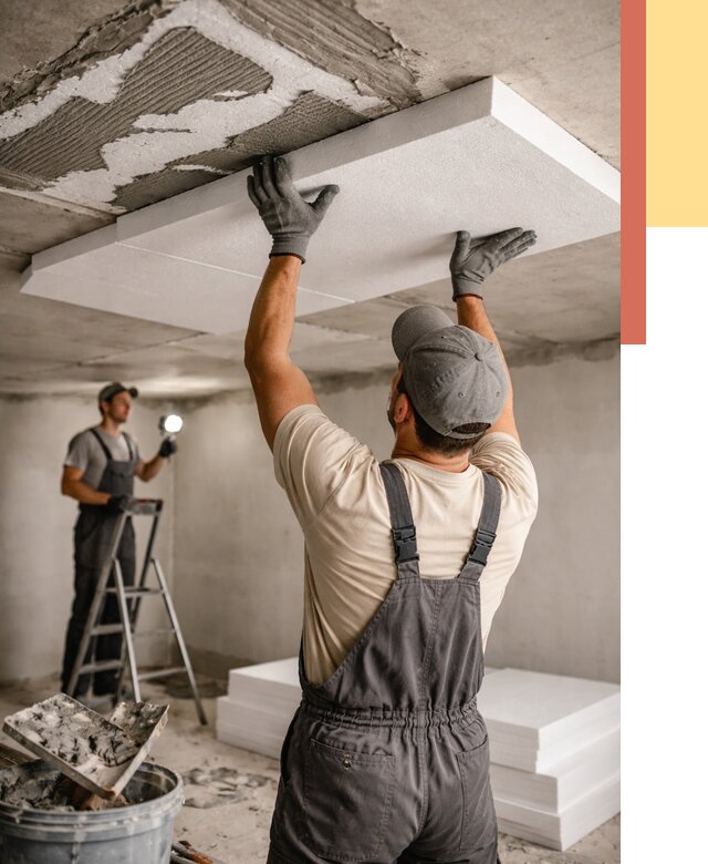 Утепление потолка пенопластом в лесном от 4678 руб/м2 — недорого и быстро | ОТДЕЛОЧНИК-Лсн