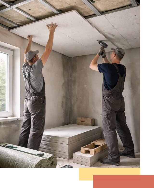 Шумоизоляция потолка панелями ЗИПС в лесном